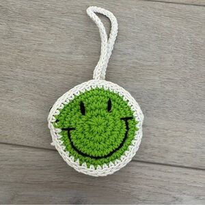 Handmade Smiley Face Crochet Coin Purse Key ring